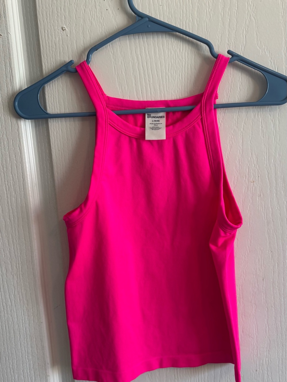 No Boundaries Hot Pink Girls' Tank Top